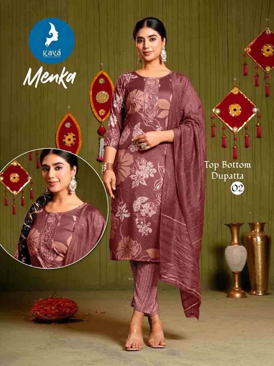 Menka By Kaya 01 To 06 Series Beautiful Stylish Festive Suits Fancy Colorful Casual Wear & Ethnic Wear & Ready To Wear Two Tone Capsule Dresses At Wholesale Price