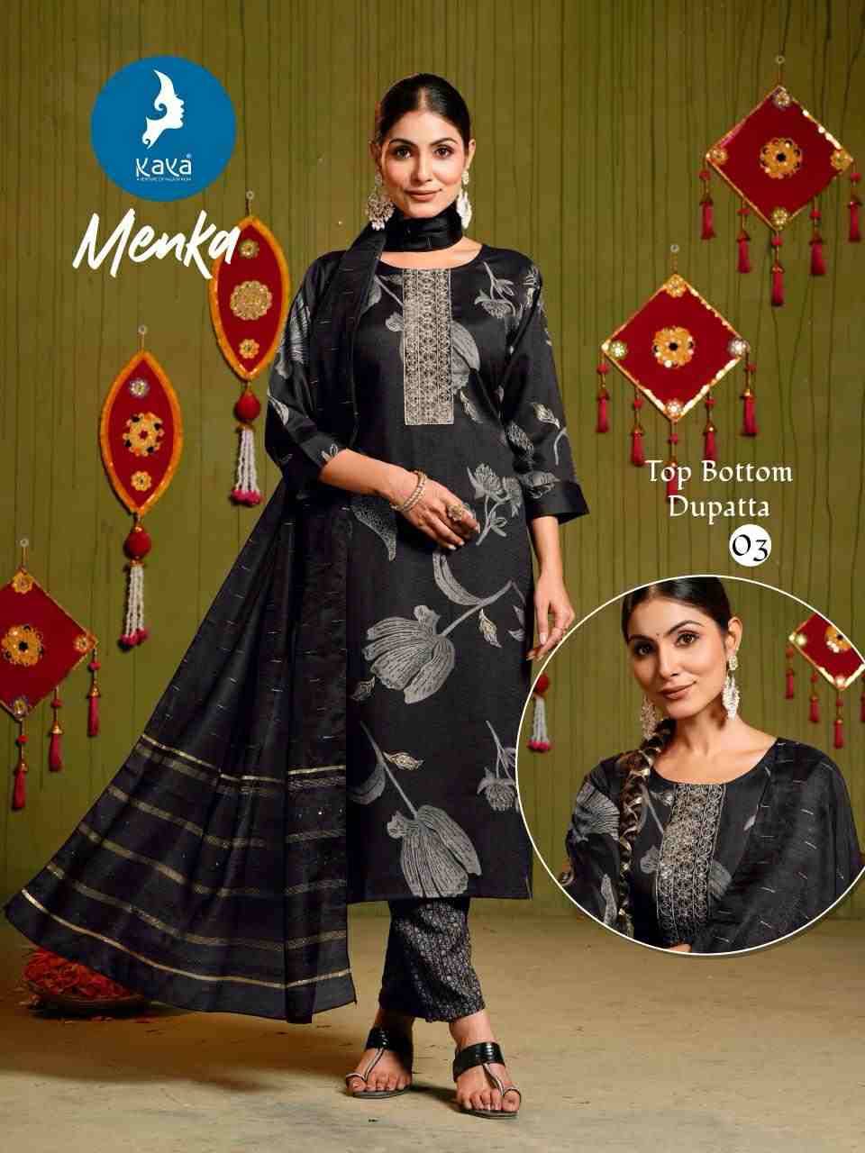 Menka By Kaya 01 To 06 Series Beautiful Stylish Festive Suits Fancy Colorful Casual Wear & Ethnic Wear & Ready To Wear Two Tone Capsule Dresses At Wholesale Price