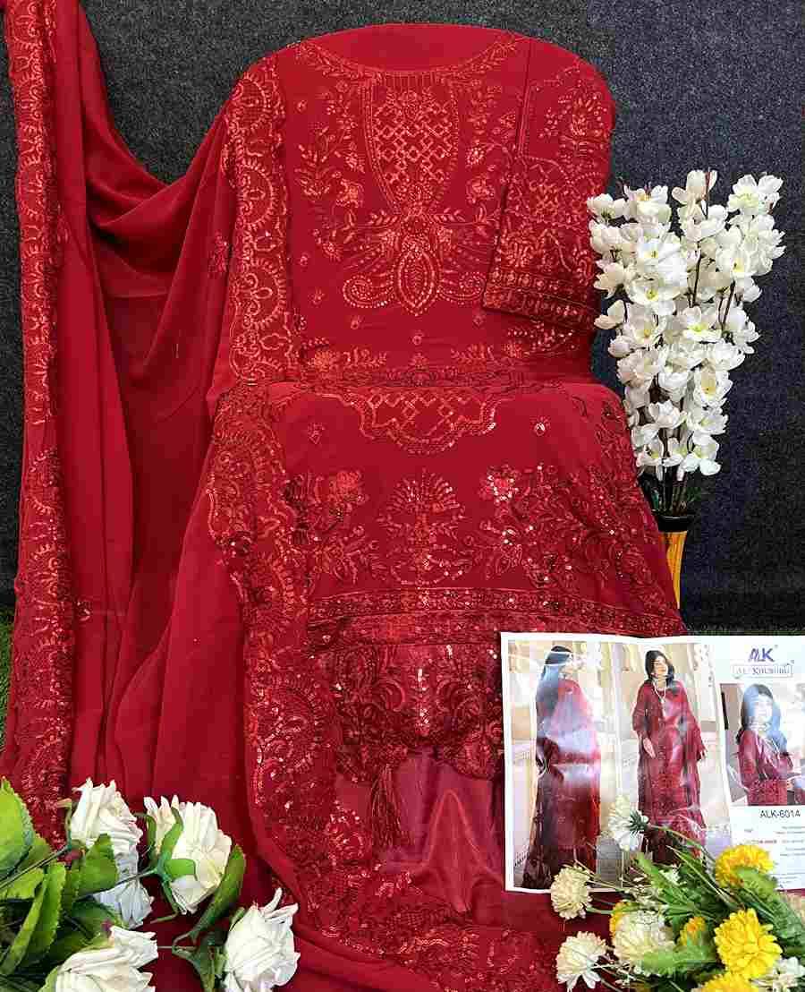 Al Khushbu Hit Design 6014 By Al Khushbu Beautiful Pakistani Suits Colorful Stylish Fancy Casual Wear & Ethnic Wear Faux Georgette Embroidered Dresses At Wholesale Price