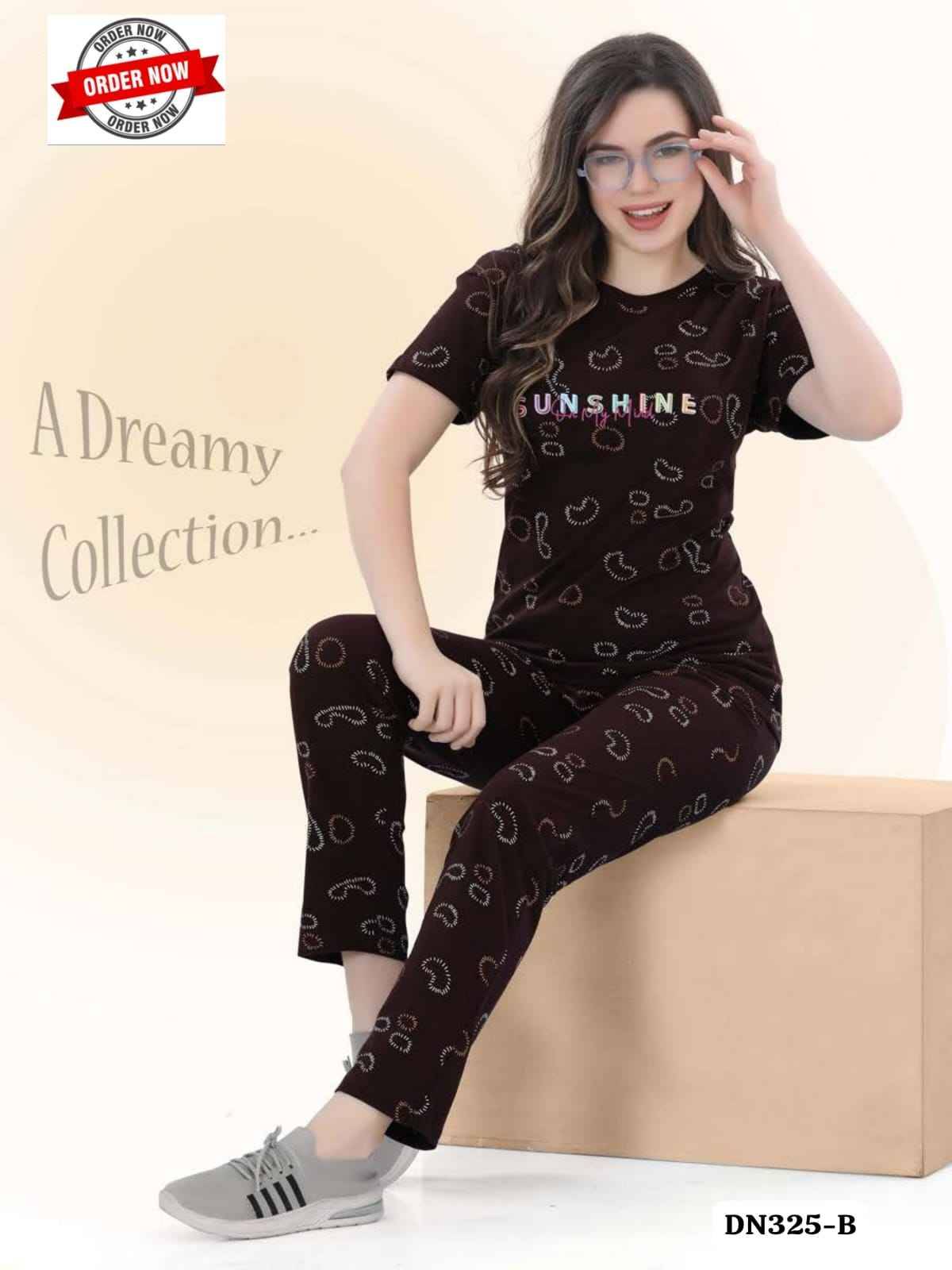 325-B By Kaamiri 01 To 06 Series Beautiful Stylish Fancy Colorful Casual Wear & Ethnic Wear Hosiery Cotton Night Suits At Wholesale Price
