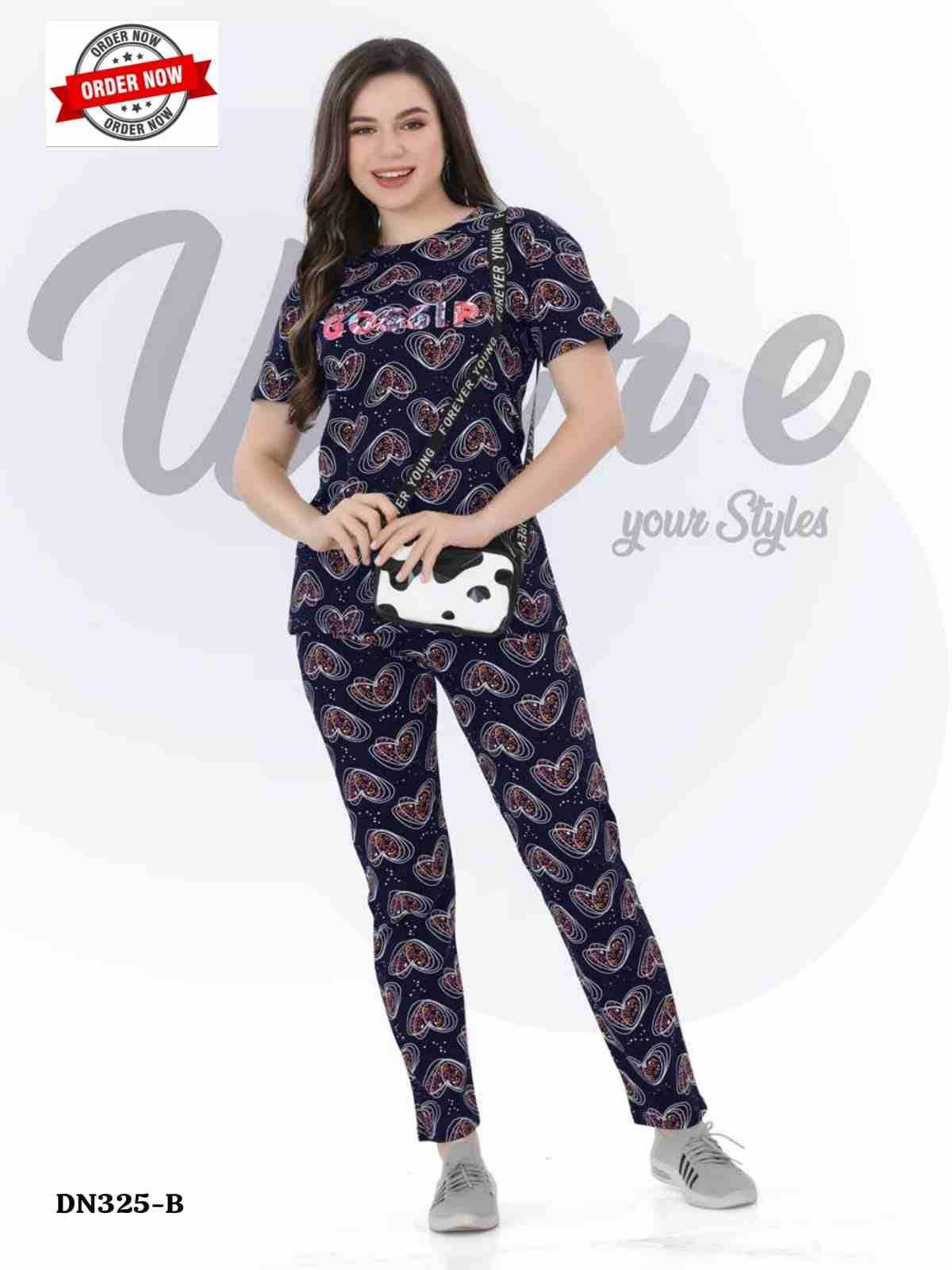 325-B By Kaamiri 01 To 06 Series Beautiful Stylish Fancy Colorful Casual Wear & Ethnic Wear Hosiery Cotton Night Suits At Wholesale Price