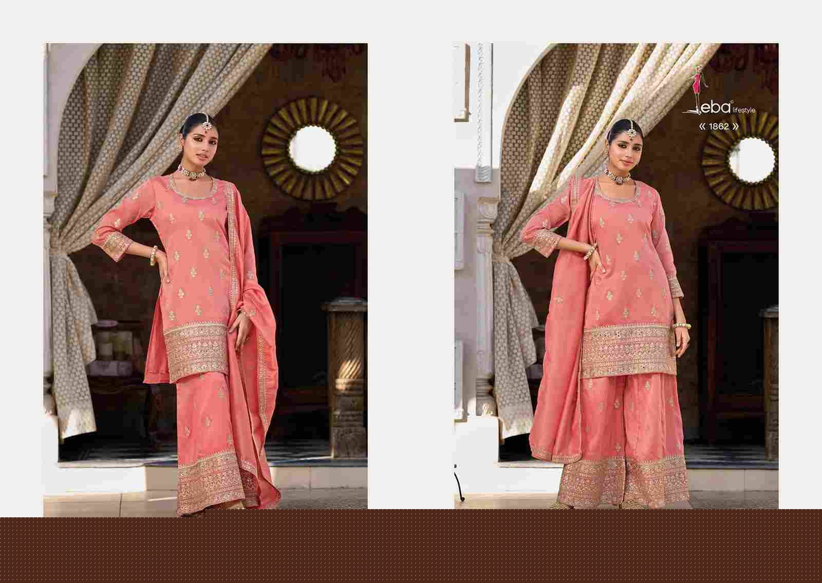 Heeramandi By Eba Lifestyle 1861 To 1863 Series Beautiful Sharara Suits Colorful Stylish Fancy Casual Wear & Ethnic Wear Simmer Embroidery Dresses At Wholesale Price