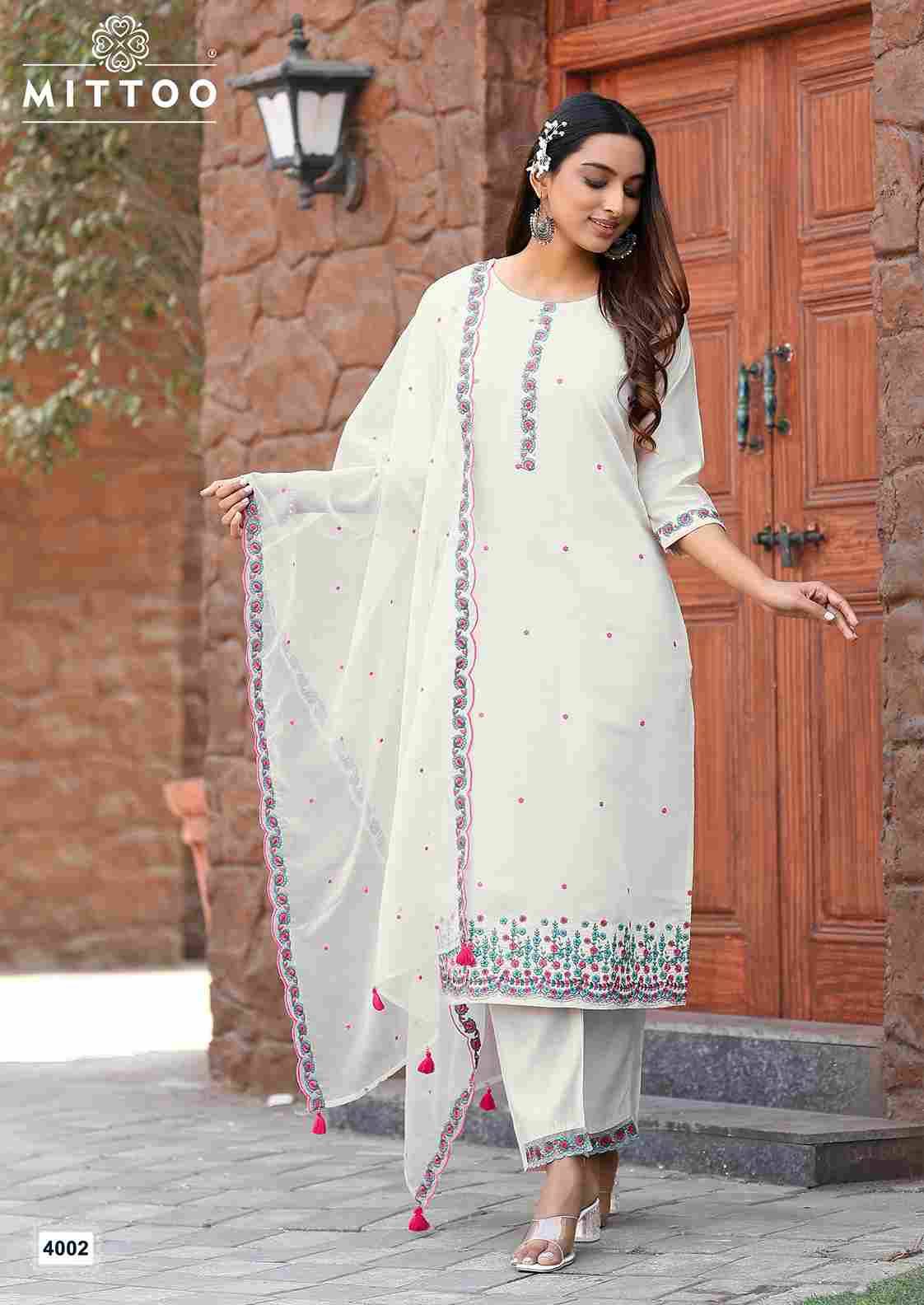 Saanj By Mittoo 4001 To 4005 Series Beautiful Festive Suits Colorful Stylish Fancy Casual Wear & Ethnic Wear Modal Silk Dresses At Wholesale Price