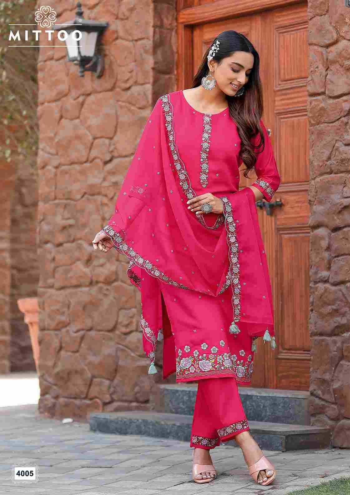 Saanj By Mittoo 4001 To 4005 Series Beautiful Festive Suits Colorful Stylish Fancy Casual Wear & Ethnic Wear Modal Silk Dresses At Wholesale Price
