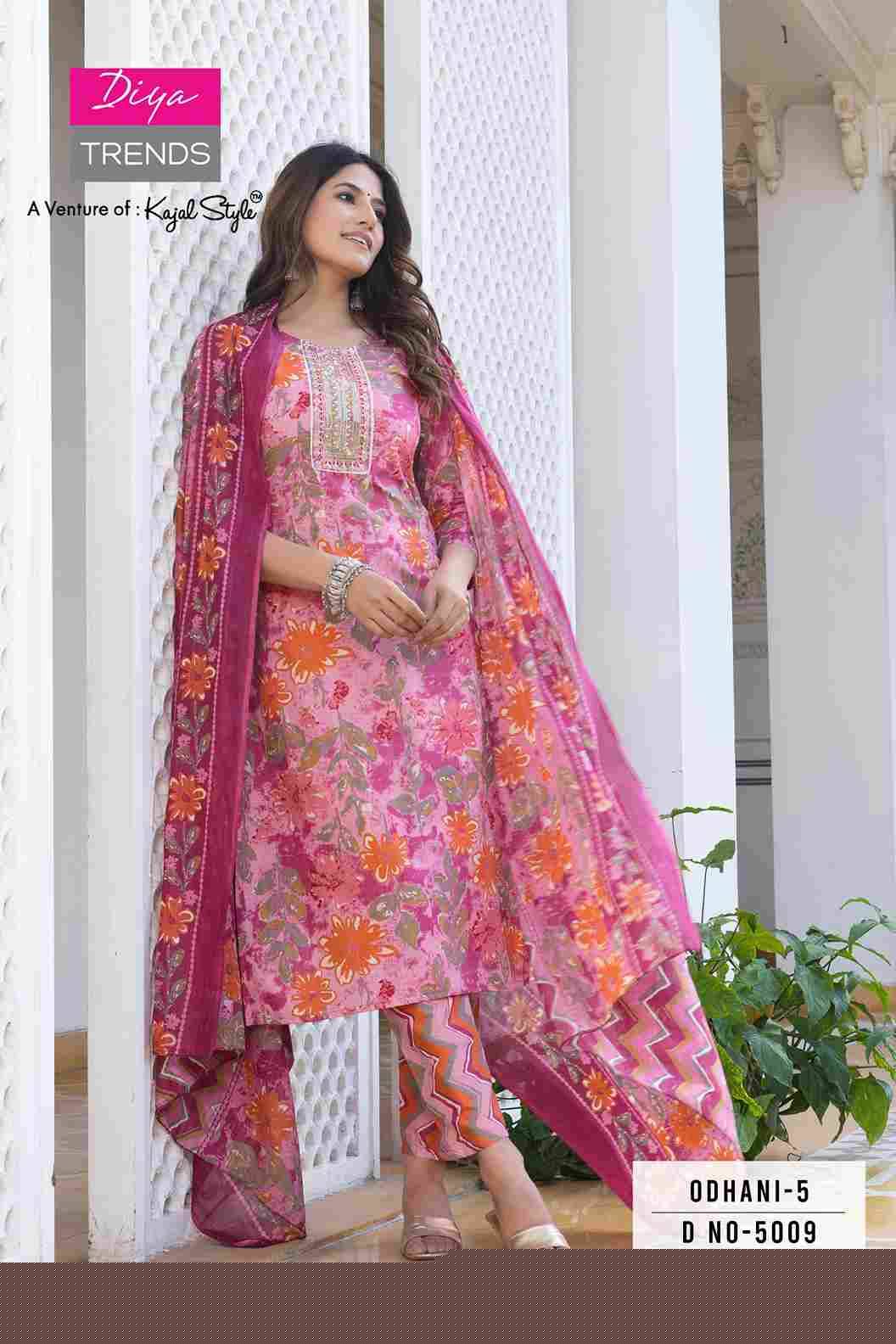 Odhani Vol-5 By Diya Trends 5001 To 5016 Series Beautiful Suits Colorful Stylish Fancy Casual Wear & Ethnic Wear Cotton Print Dresses At Wholesale Price