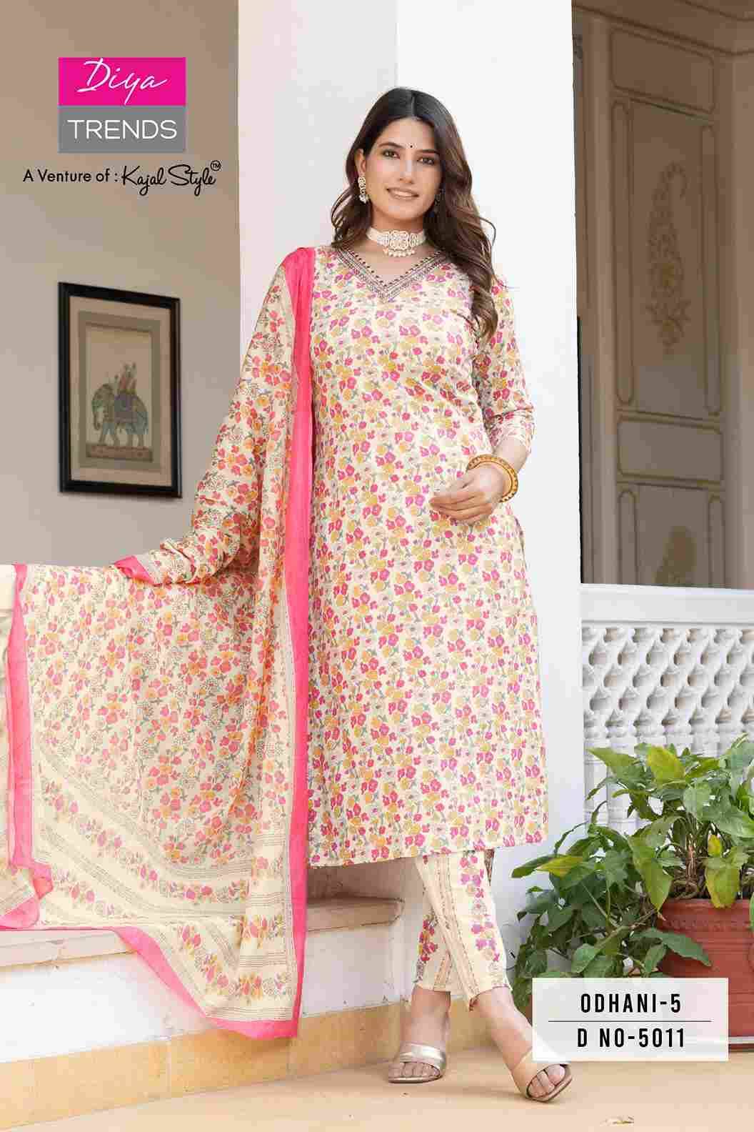 Odhani Vol-5 By Diya Trends 5001 To 5016 Series Beautiful Suits Colorful Stylish Fancy Casual Wear & Ethnic Wear Cotton Print Dresses At Wholesale Price
