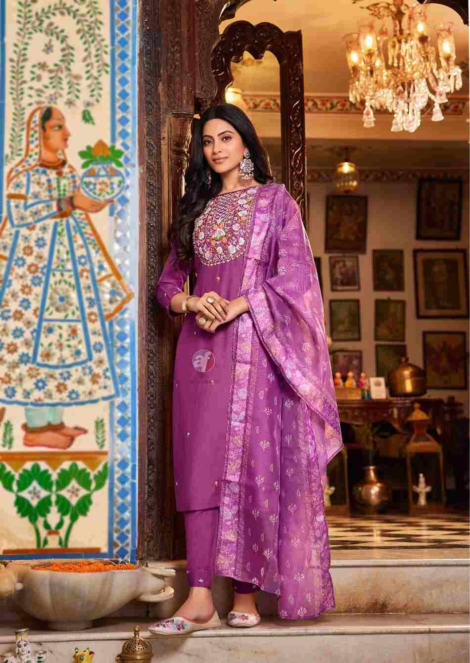 Golden Meadows Vol-4 By Anju Fabrics 4141 To 4146 Series Designer Festive Suits Collection Beautiful Stylish Fancy Colorful Party Wear & Occasional Wear Pure Muslin Dresses At Wholesale Price