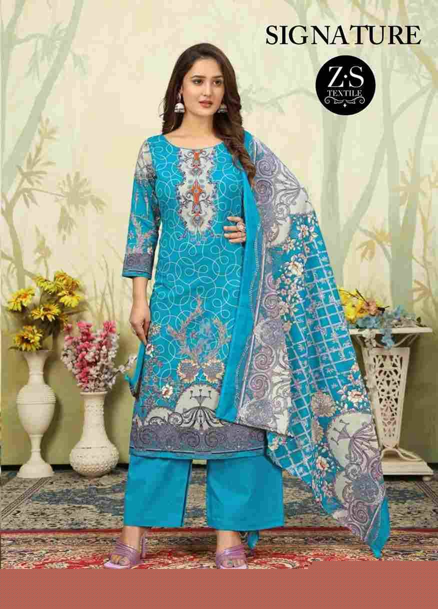 Signature Vol-1 By ZS Textile 1001 To 1008 Series Beautiful Festive Suits Stylish Fancy Colorful Casual Wear & Ethnic Wear Pure Cotton Print Dresses At Wholesale Price