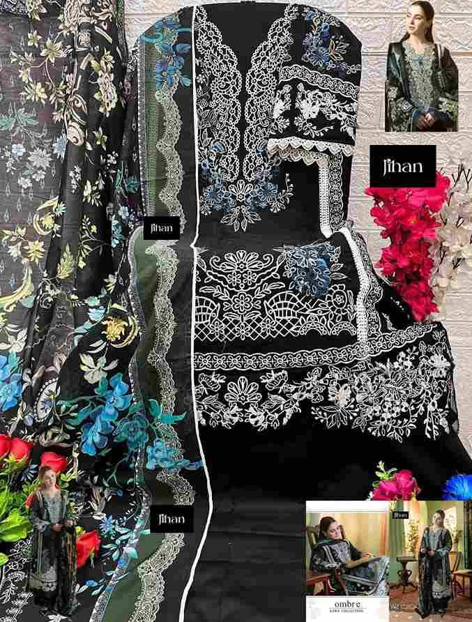 Ombre Lawn Collection By Jihan 3562 To 3564 Series Designer Pakistani Suits Beautiful Fancy Stylish Colorful Party Wear & Occasional Wear Cotton Dresses At Wholesale Price