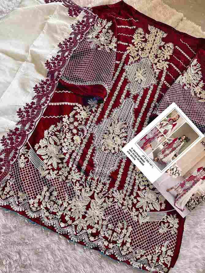 Johra Hit Design 147-L By Johra Tex Beautiful Pakistani Suits Colorful Stylish Fancy Casual Wear & Ethnic Wear Rayon Cotton Embroidered Dresses At Wholesale Price