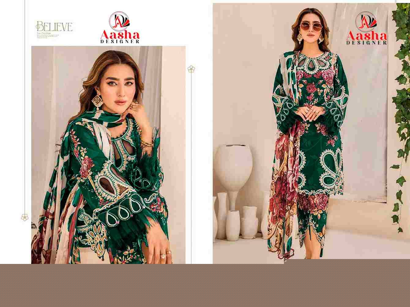 Aasha 1146 Colours By Aasha Designer 1146-A To 1146-C Series Pakistani Suits Beautiful Fancy Colorful Stylish Party Wear & Occasional Wear Pure Cotton Embroidery Dresses At Wholesale Price