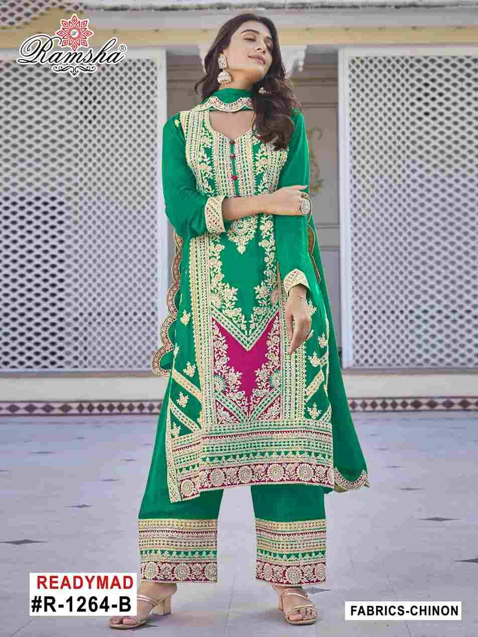 Ramsha 1264 Colours By Ramsha 1264-A To 1264-D Series Beautiful Pakistani Suits Colorful Stylish Fancy Casual Wear & Ethnic Wear Chinnon Dresses At Wholesale Price