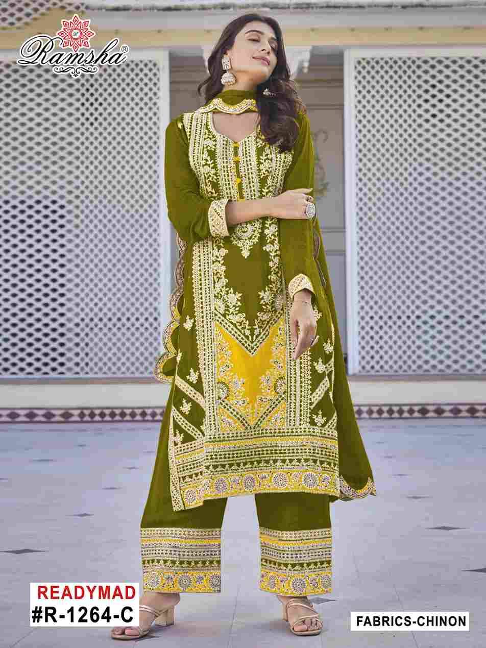 Ramsha 1264 Colours By Ramsha 1264-A To 1264-D Series Beautiful Pakistani Suits Colorful Stylish Fancy Casual Wear & Ethnic Wear Chinnon Dresses At Wholesale Price