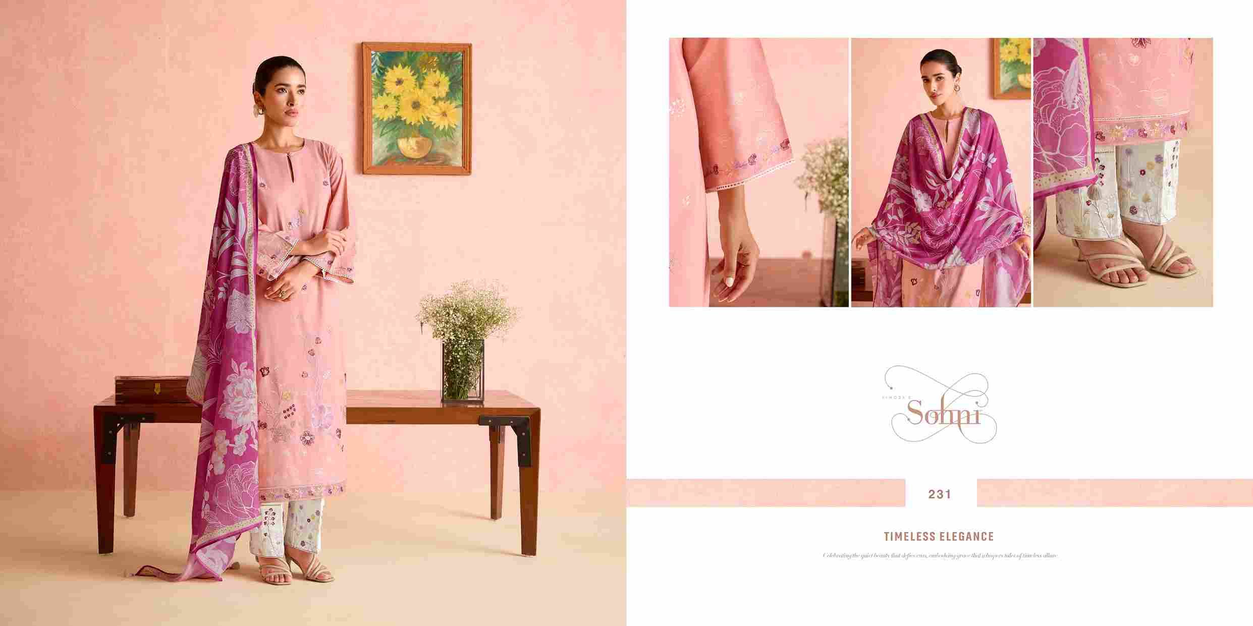 Sunflower By Sohni 231 To 234 Series Beautiful Suits Colorful Stylish Fancy Casual Wear & Ethnic Wear Pure Lawn Embroidery Dresses At Wholesale Price