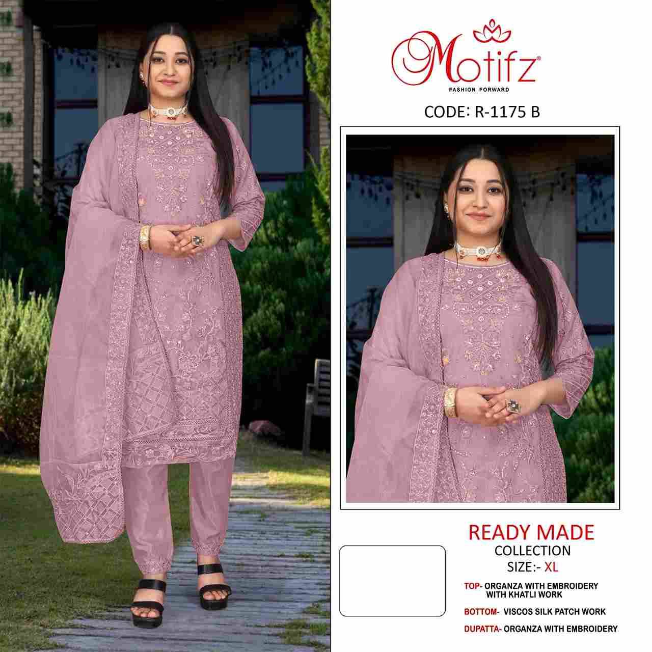 Motifz Hit Design 1175 Colours By Motifz 1175-A To 1175-D Series Beautiful Pakistani Suits Colorful Stylish Fancy Casual Wear & Ethnic Wear Organza Embroidered Dresses At Wholesale Price