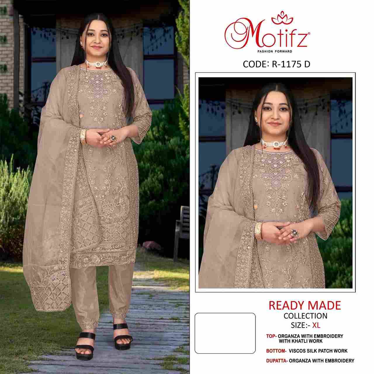 Motifz Hit Design 1175 Colours By Motifz 1175-A To 1175-D Series Beautiful Pakistani Suits Colorful Stylish Fancy Casual Wear & Ethnic Wear Organza Embroidered Dresses At Wholesale Price