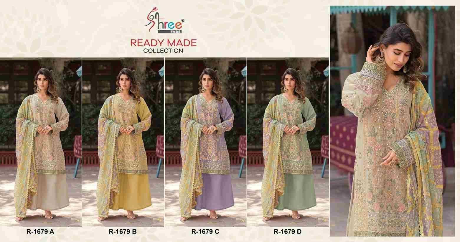 Shree Fabs Hit Design R-1679 Colours By Shree Fabs R-1679-A To R-1679-D Series Wholesale Designer Pakistani Suits Collection Beautiful Stylish Fancy Colorful Party Wear & Occasional Wear Chiffon Dresses At Wholesale Price