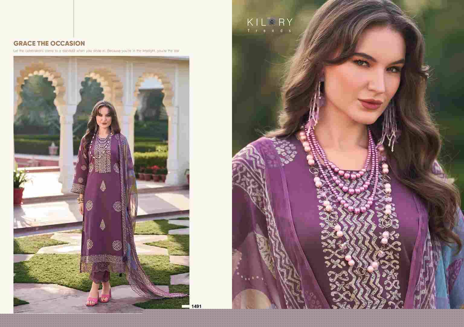 Zarokha Vol-3 By Kilory 1491 To 1498 Series Beautiful Festive Suits Colorful Stylish Fancy Casual Wear & Ethnic Wear Pure Lawn Cotton Dresses At Wholesale Price
