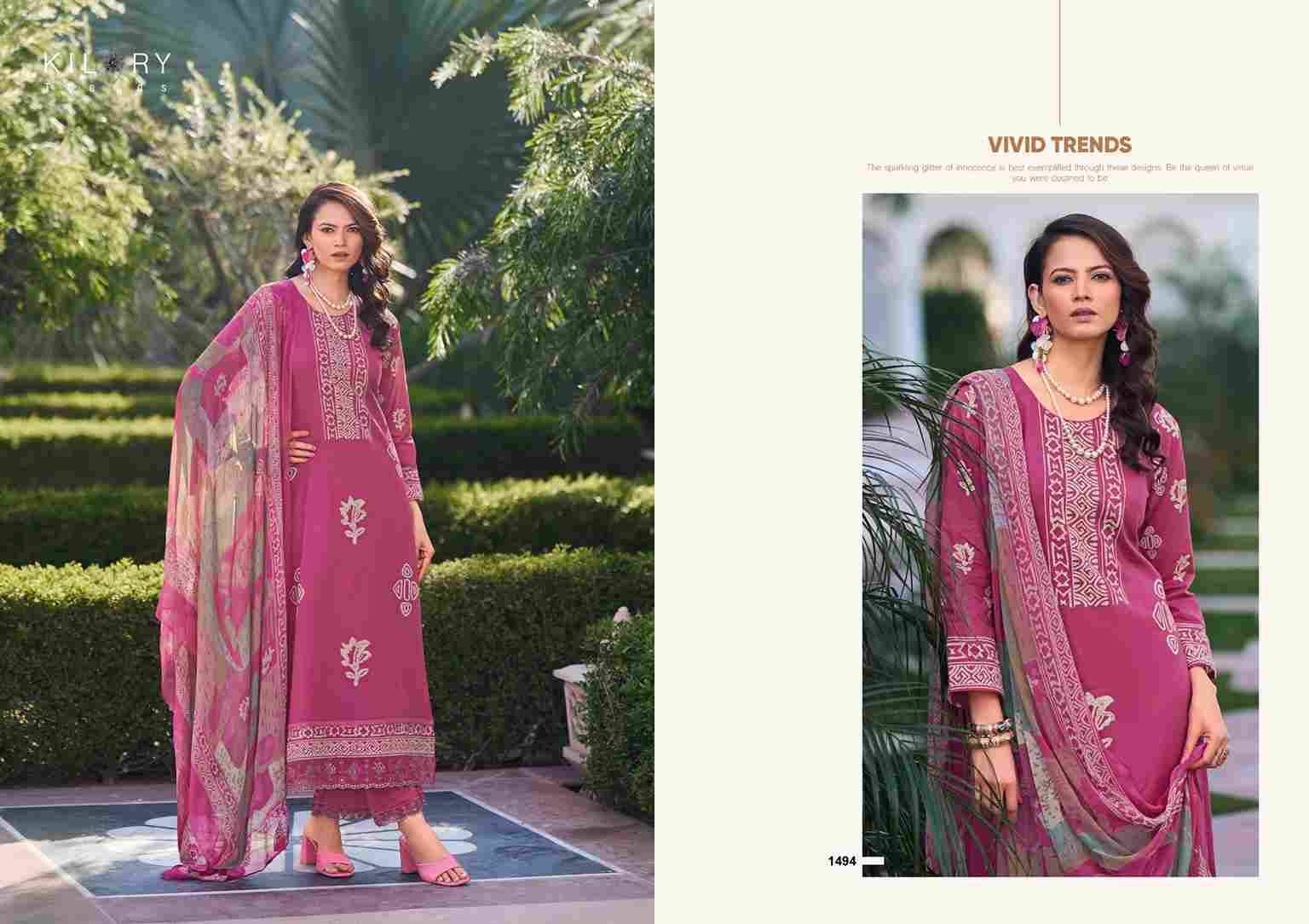 Zarokha Vol-3 By Kilory 1491 To 1498 Series Beautiful Festive Suits Colorful Stylish Fancy Casual Wear & Ethnic Wear Pure Lawn Cotton Dresses At Wholesale Price