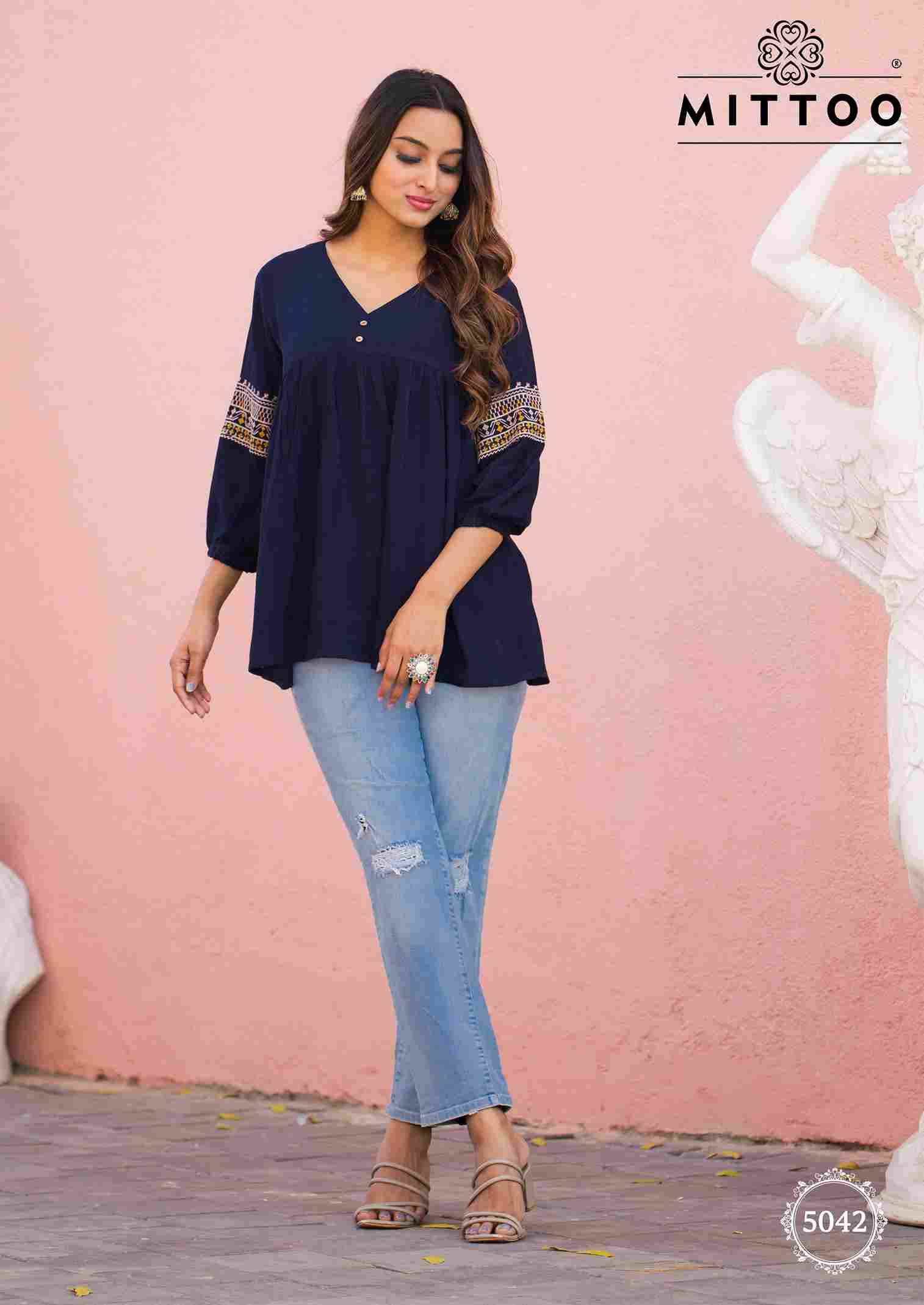 Victoria Vol-8 By Mittoo 5041 To 5046 Series Designer Stylish Fancy Colorful Beautiful Party Wear & Ethnic Wear Collection Heavy Rayon Tops At Wholesale Price
