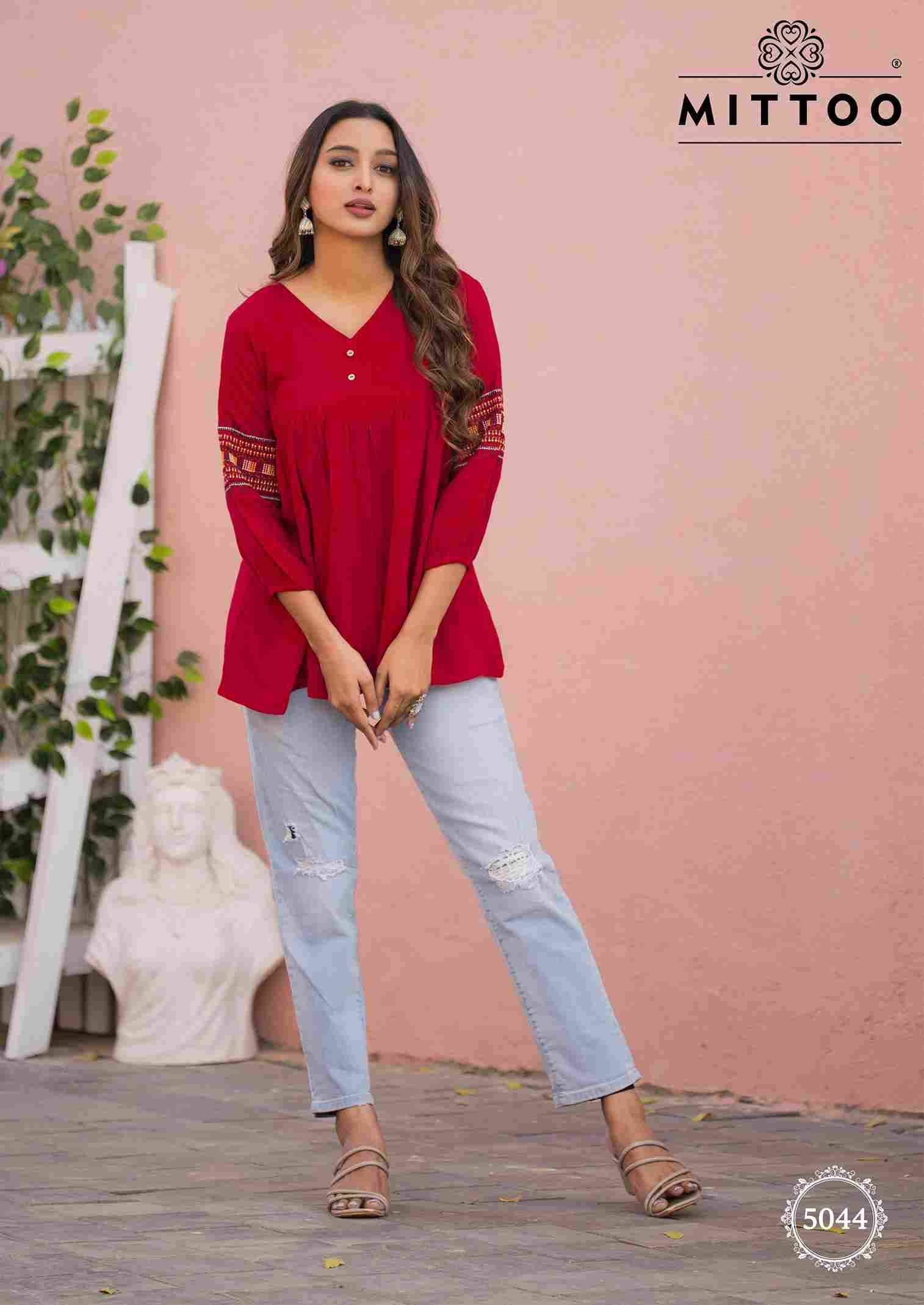 Victoria Vol-8 By Mittoo 5041 To 5046 Series Designer Stylish Fancy Colorful Beautiful Party Wear & Ethnic Wear Collection Heavy Rayon Tops At Wholesale Price