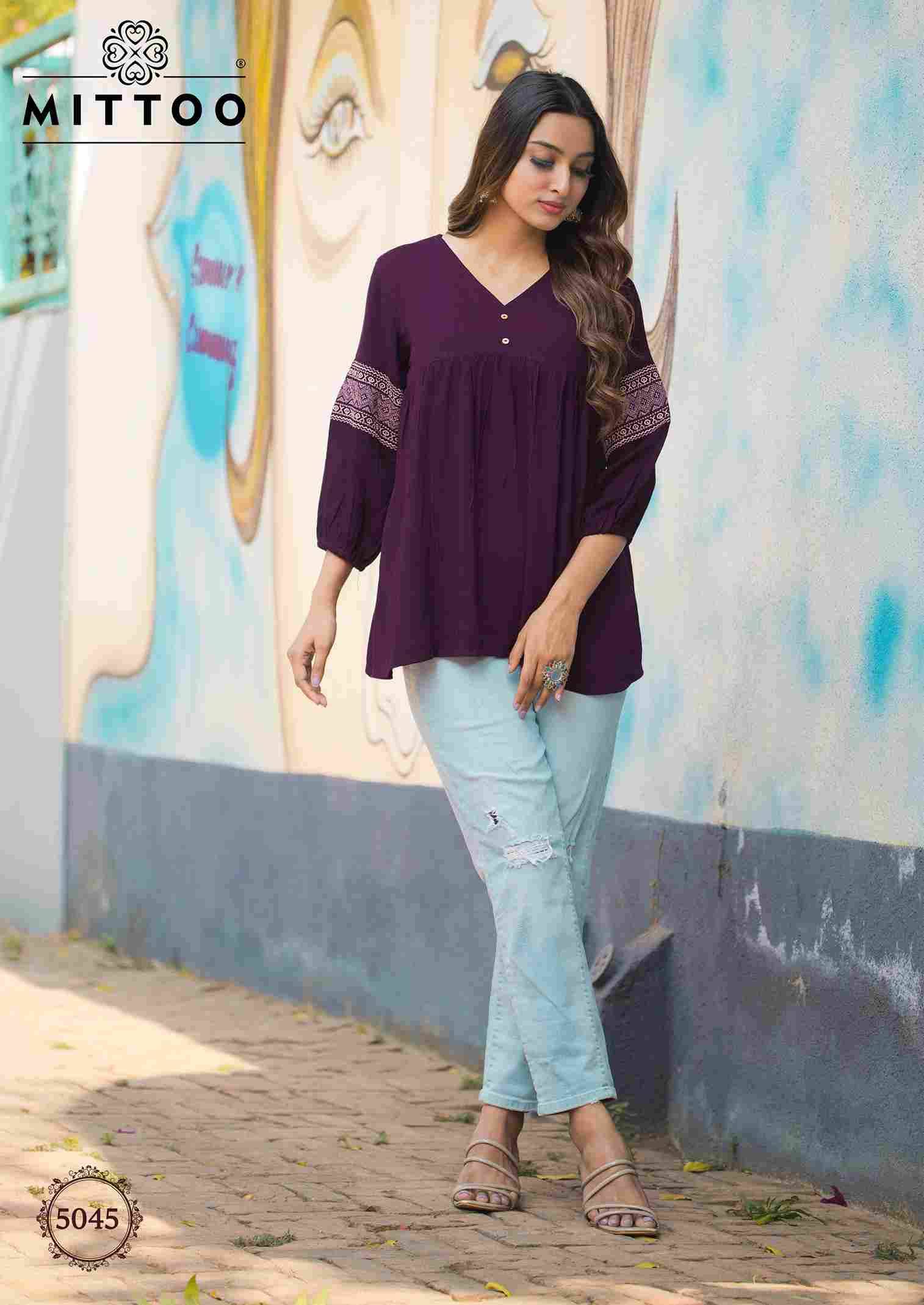 Victoria Vol-8 By Mittoo 5041 To 5046 Series Designer Stylish Fancy Colorful Beautiful Party Wear & Ethnic Wear Collection Heavy Rayon Tops At Wholesale Price