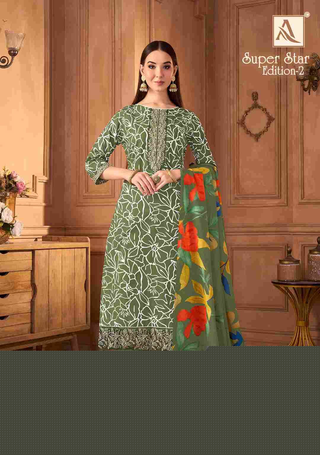 Super Star Vol-2 By Alok Suit 1875-001 To 1875-006 Series Beautiful Festive Suits Colorful Stylish Fancy Casual Wear & Ethnic Wear Pure Cambric Dresses At Wholesale Price
