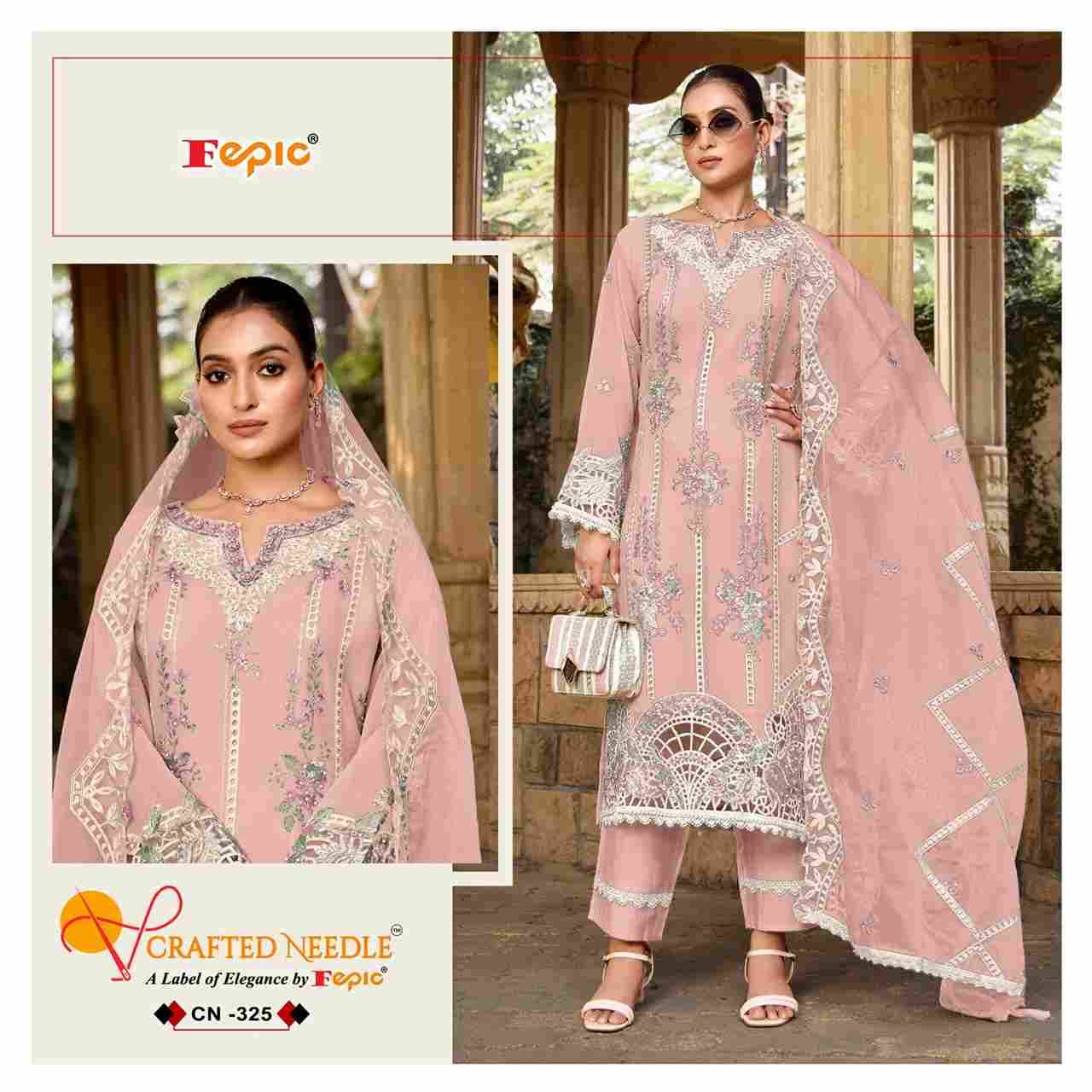 Fepic 325 Colours By Fepic 325-A To 325-C Series Beautiful Pakistani Suits Colorful Stylish Fancy Casual Wear & Ethnic Wear Organza Embroidered Dresses At Wholesale Price