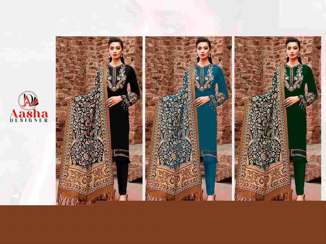 Aasha 1156 Colours By Aasha Designer 1156-A To 1156-C Series Pakistani Suits Beautiful Fancy Colorful Stylish Party Wear & Occasional Wear Heavy Rayon Embroidery Dresses At Wholesale Price
