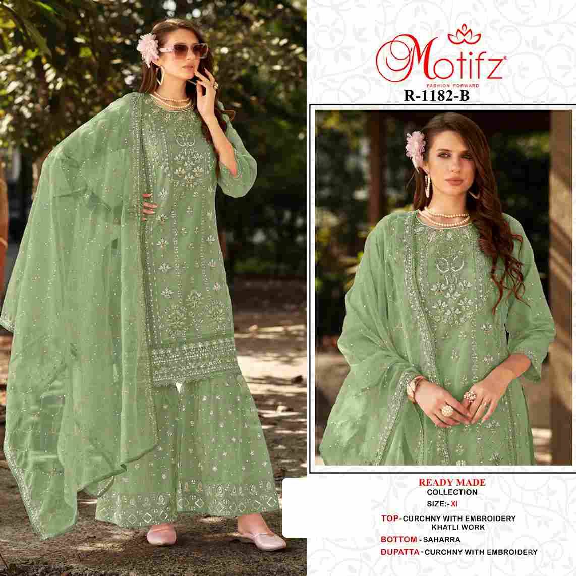 Motifz Hit Design 1182 Colours By Motifz 1182-A To 1182-D Series Beautiful Pakistani Suits Colorful Stylish Fancy Casual Wear & Ethnic Wear Crunchy Embroidered Dresses At Wholesale Price