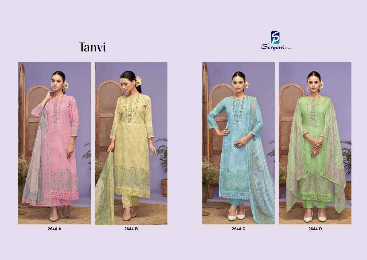 Tanvi By Sargam Prints 2644-A To 2644-D Series Beautiful Festive Suits Colorful Stylish Fancy Casual Wear & Ethnic Wear Pure Linen Dresses At Wholesale Price