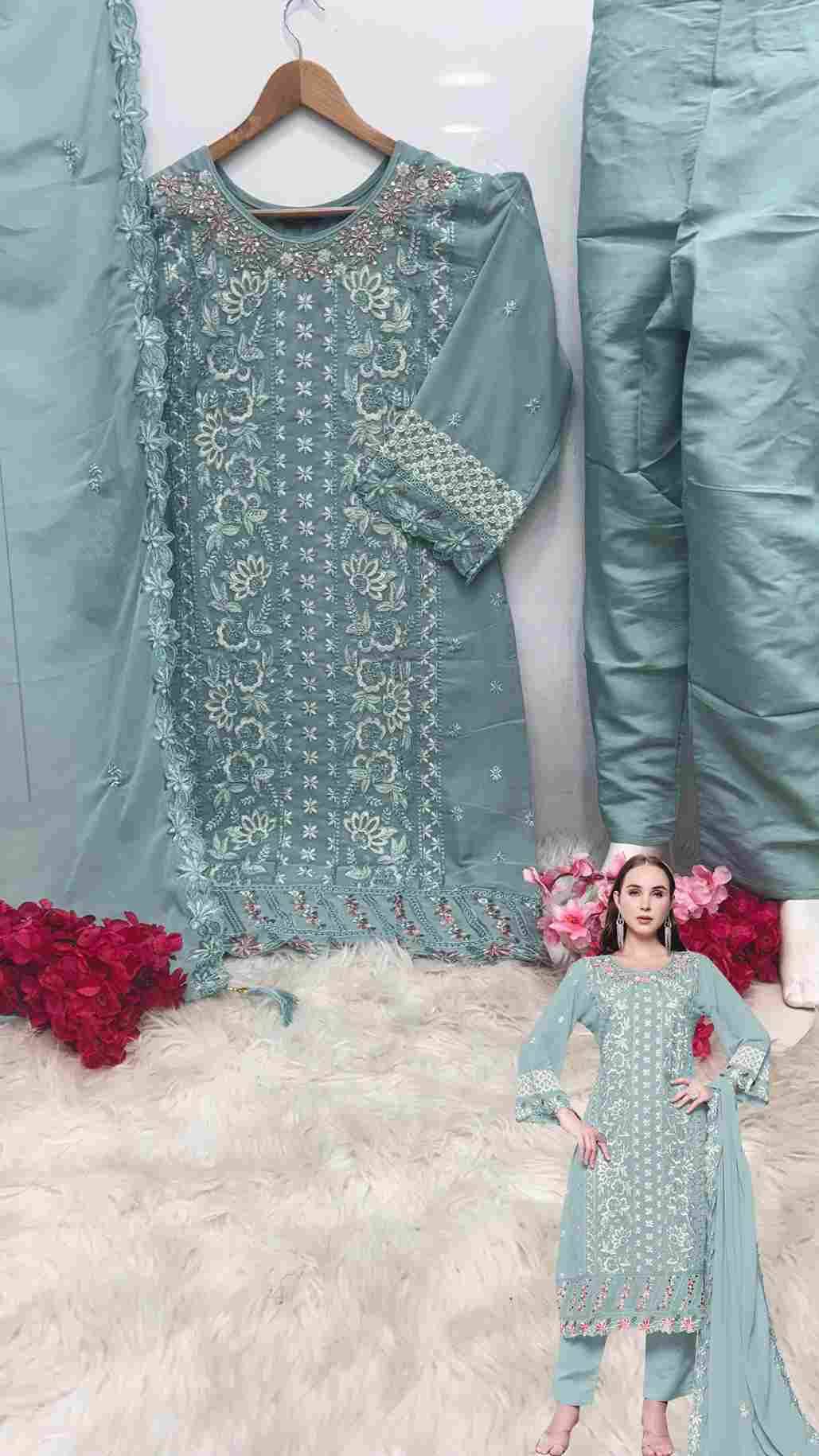 Afrozeh 06 Colours By Shanaya Fashion 06-A To 06-D Series Designer Pakistani Suits Collection Beautiful Stylish Fancy Colorful Party Wear & Occasional Wear Heavy Faux Georgette Dresses At Wholesale Price