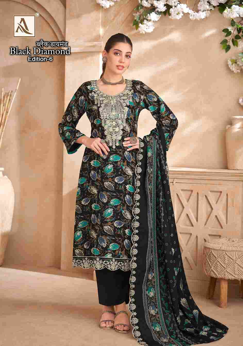 Black Diamond Vol-6 By Alok Suit 1908-001 To 1908-006 Series Beautiful Festive Suits Colorful Stylish Fancy Casual Wear & Ethnic Wear Pure Rayon Dresses At Wholesale Price