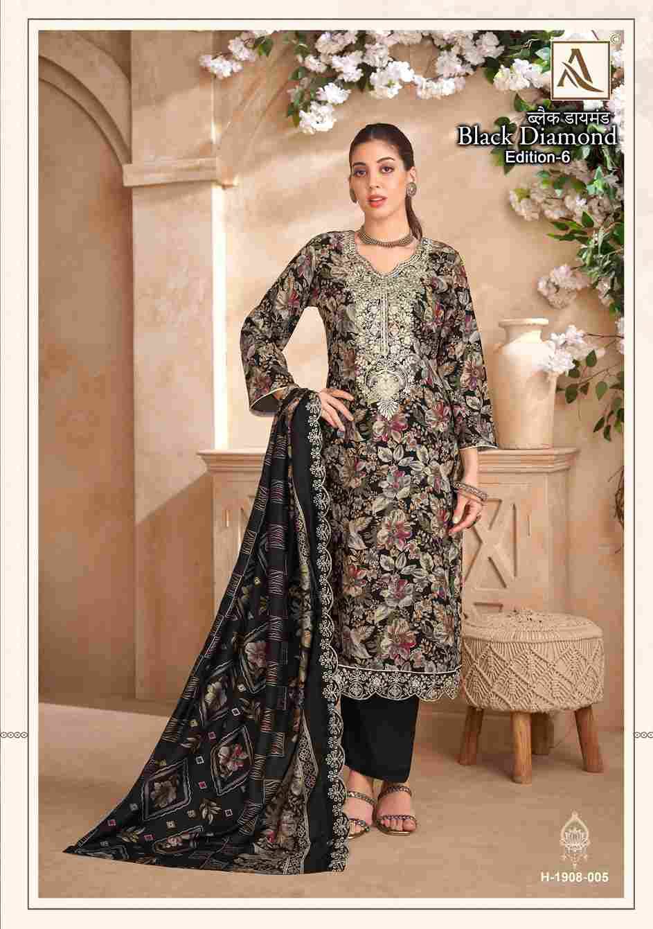 Black Diamond Vol-6 By Alok Suit 1908-001 To 1908-006 Series Beautiful Festive Suits Colorful Stylish Fancy Casual Wear & Ethnic Wear Pure Rayon Dresses At Wholesale Price