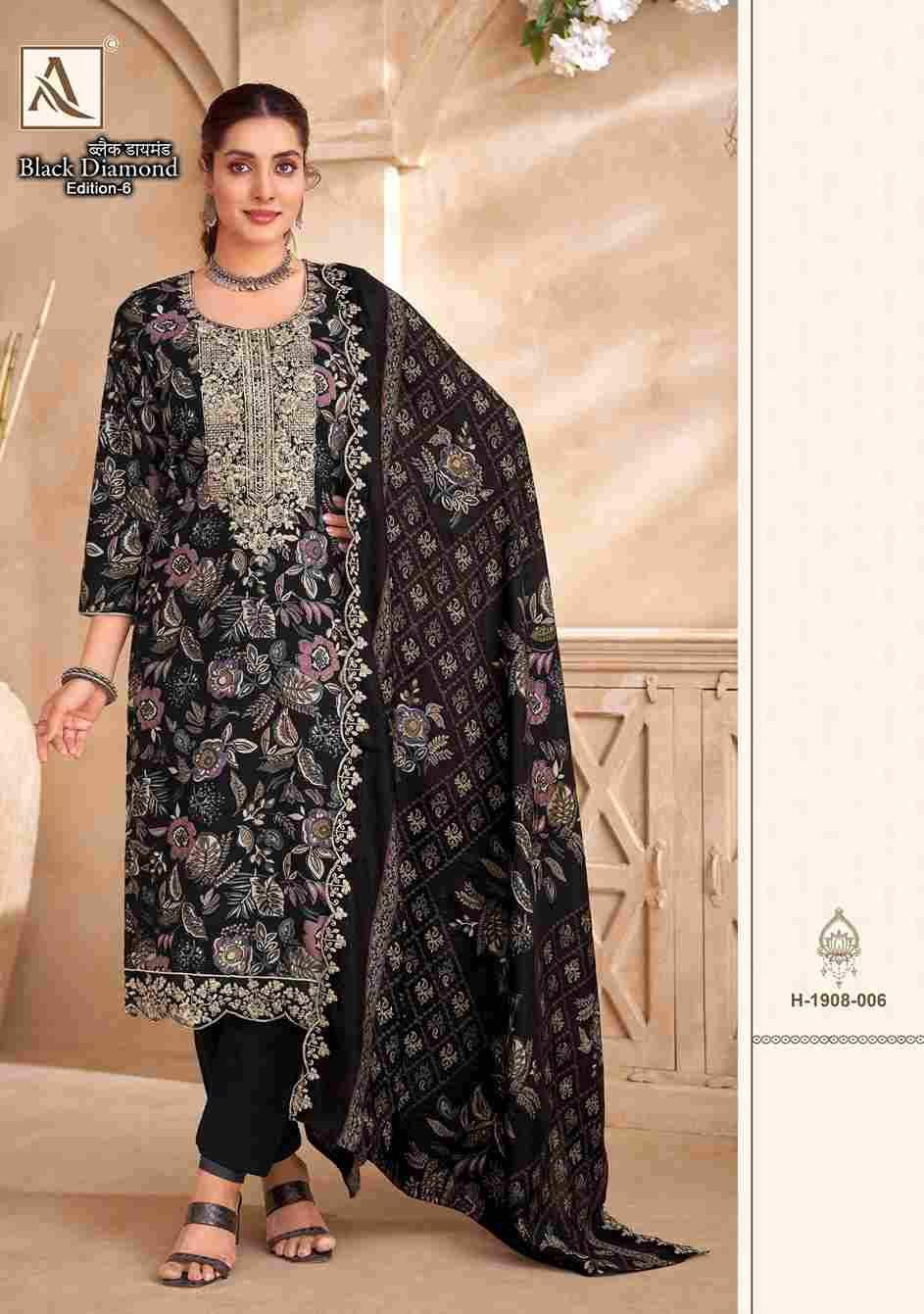 Black Diamond Vol-6 By Alok Suit 1908-001 To 1908-006 Series Beautiful Festive Suits Colorful Stylish Fancy Casual Wear & Ethnic Wear Pure Rayon Dresses At Wholesale Price