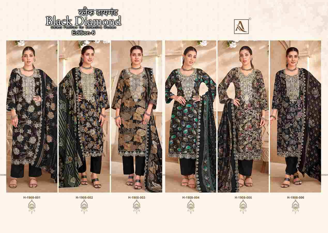 Black Diamond Vol-6 By Alok Suit 1908-001 To 1908-006 Series Beautiful Festive Suits Colorful Stylish Fancy Casual Wear & Ethnic Wear Pure Rayon Dresses At Wholesale Price