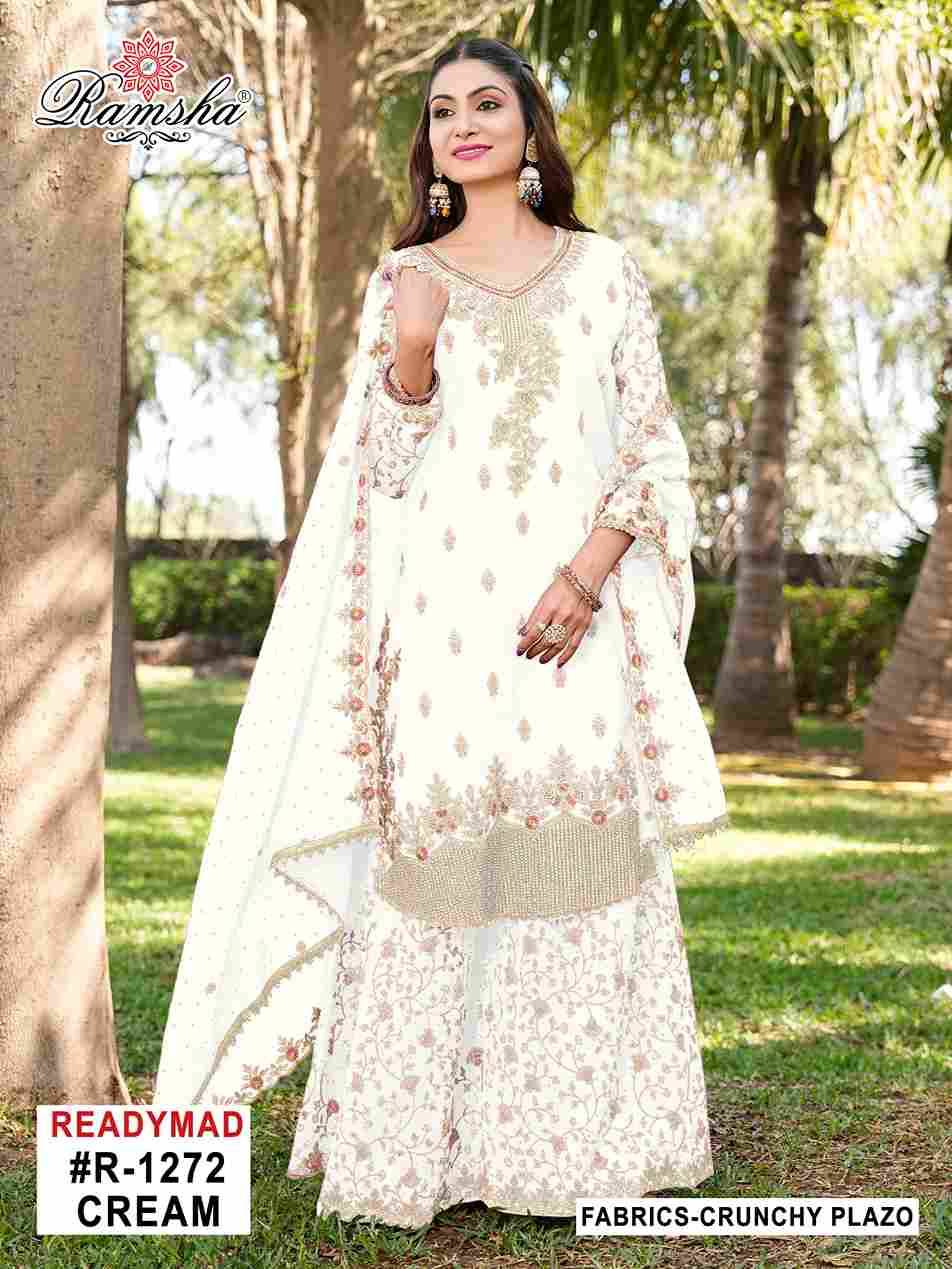 Ramsha 1272 Colours By Ramsha 1272-A To 1272-B Series Beautiful Pakistani Suits Colorful Stylish Fancy Casual Wear & Ethnic Wear Cruchy Dresses At Wholesale Price