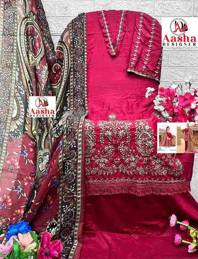 Aasha 1154 Colours By Aasha Designer 1154-A To 1154-D Series Pakistani Suits Beautiful Fancy Colorful Stylish Party Wear & Occasional Wear Heavy Rayon Embroidery Dresses At Wholesale Price