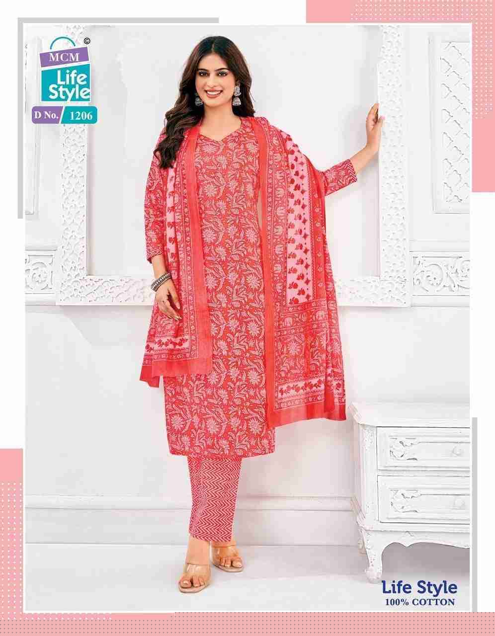 Lifestyle Vol-12 By MCM Lifestyle 1206 To 1217 Series Beautiful Festive Suits Stylish Fancy Colorful Casual Wear & Ethnic Wear Pure Cotton Print Dresses At Wholesale Price
