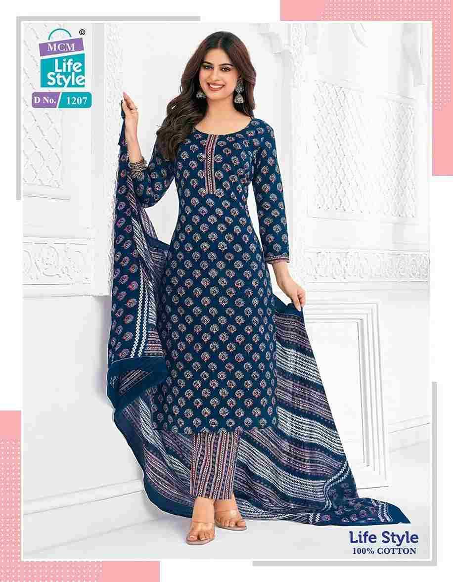 Lifestyle Vol-12 By MCM Lifestyle 1206 To 1217 Series Beautiful Festive Suits Stylish Fancy Colorful Casual Wear & Ethnic Wear Pure Cotton Print Dresses At Wholesale Price
