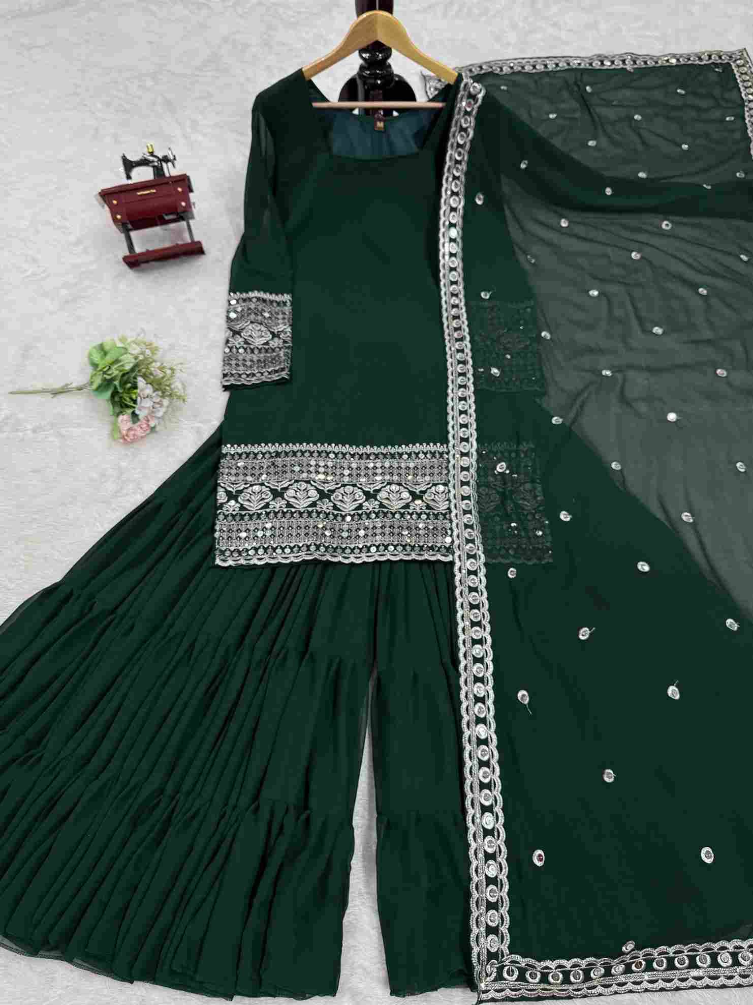 R-5662 By Fashid Wholesale 01 To 03 Series Sharara Beautiful Festive Suits Colorful Stylish Fancy Casual Wear & Ethnic Wear Faux Georgette Dresses At Wholesale Price