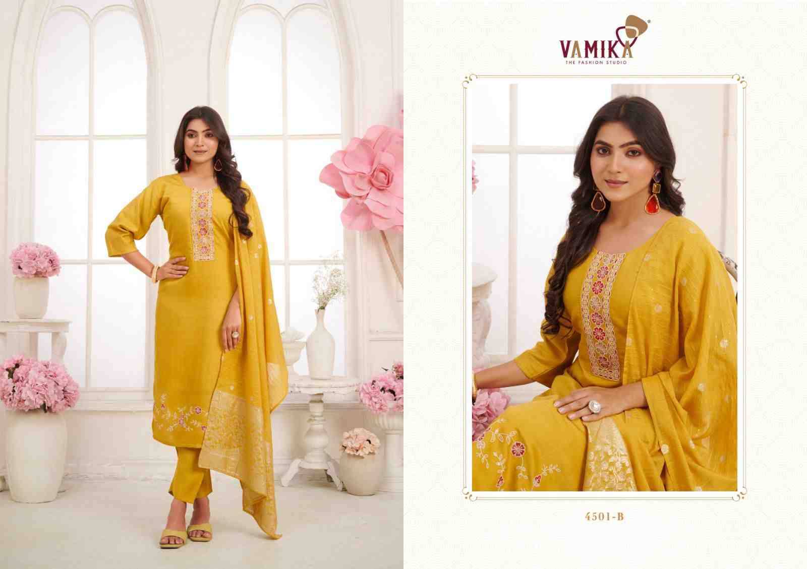 Jannat Vol-2 By Vamika 4501-A To 4501-D Series Designer Stylish Fancy Colorful Beautiful Party Wear & Ethnic Wear Collection Heavy Viscose Silk Dresses At Wholesale Price