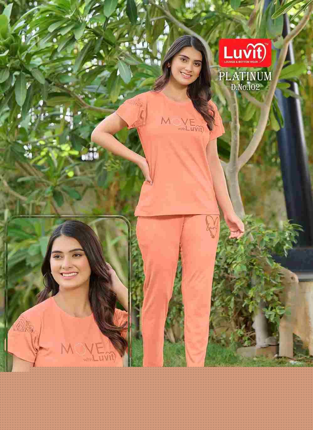 Platinum By Luvit 101 To 108 Series Beautiful Stylish Fancy Colorful Casual Wear & Ethnic Wear Tencel Night Suits At Wholesale Price