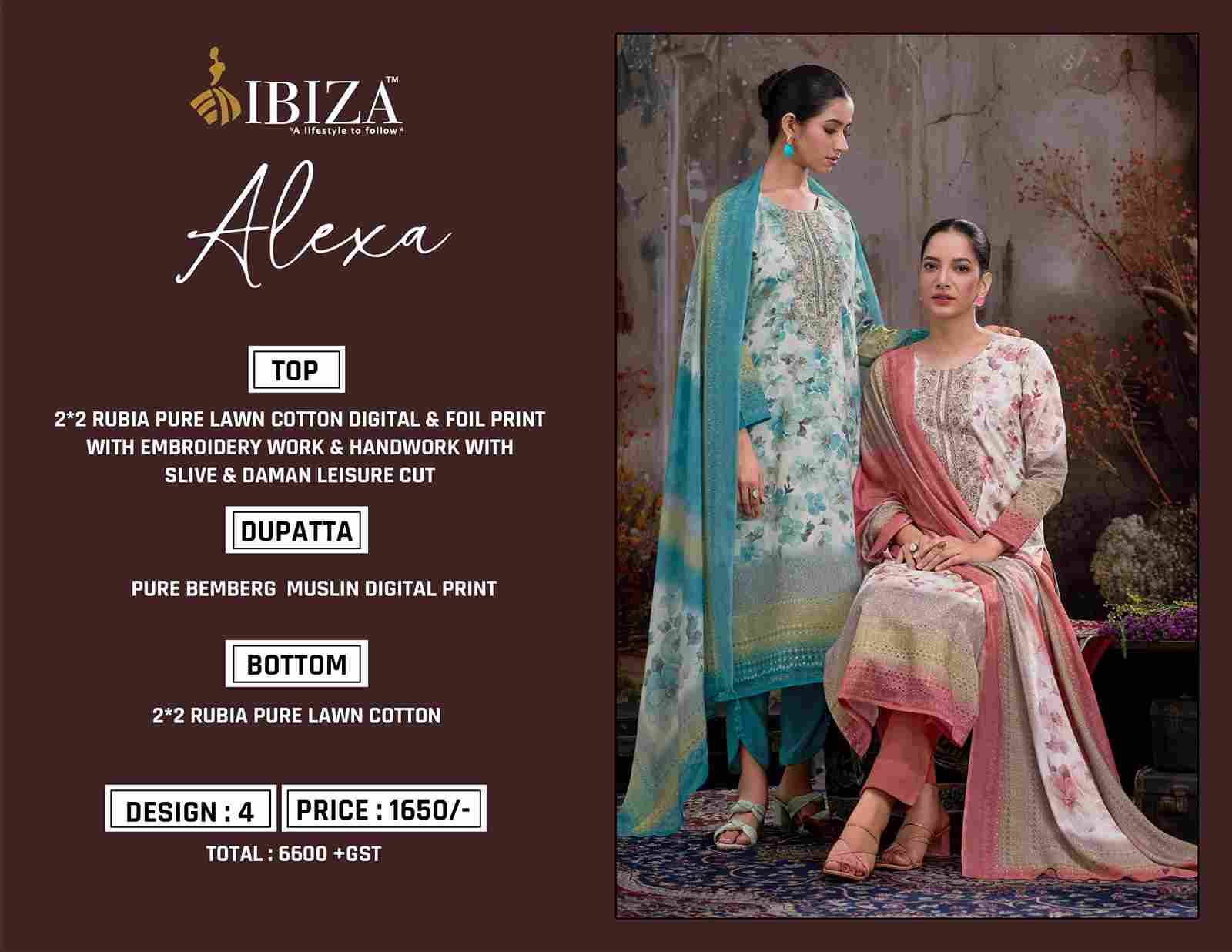 Alexa By Ibiza 2021 To 2024 Series Beautiful Festive Suits Colorful Stylish Fancy Casual Wear & Ethnic Wear Pure Lawn Cotton Digital Print Dresses At Wholesale Price