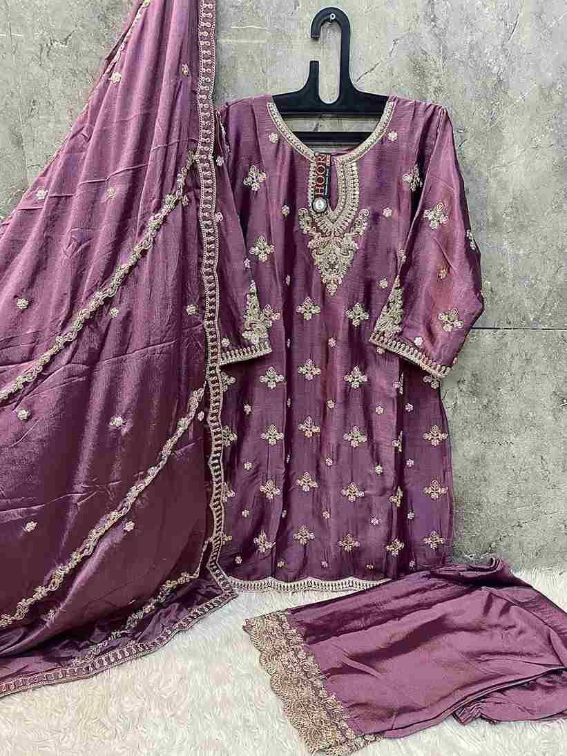 Hoor Tex Hit Design HF-130 Colours By Hoor Tex HF-130-A To HF-130-D Series Beautiful Pakistani Suits Stylish Colorful Fancy Casual Wear & Ethnic Wear Heavy Chinnon Embroidered Dresses At Wholesale Price