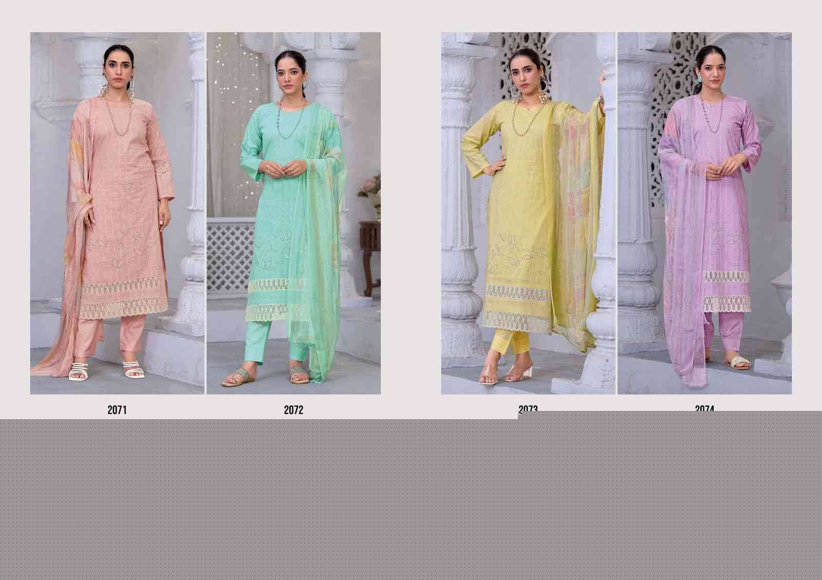 Hunner By Ibiza 2071 To 2074 Series Beautiful Festive Suits Colorful Stylish Fancy Casual Wear & Ethnic Wear Pure Linen Khadi Dresses At Wholesale Price
