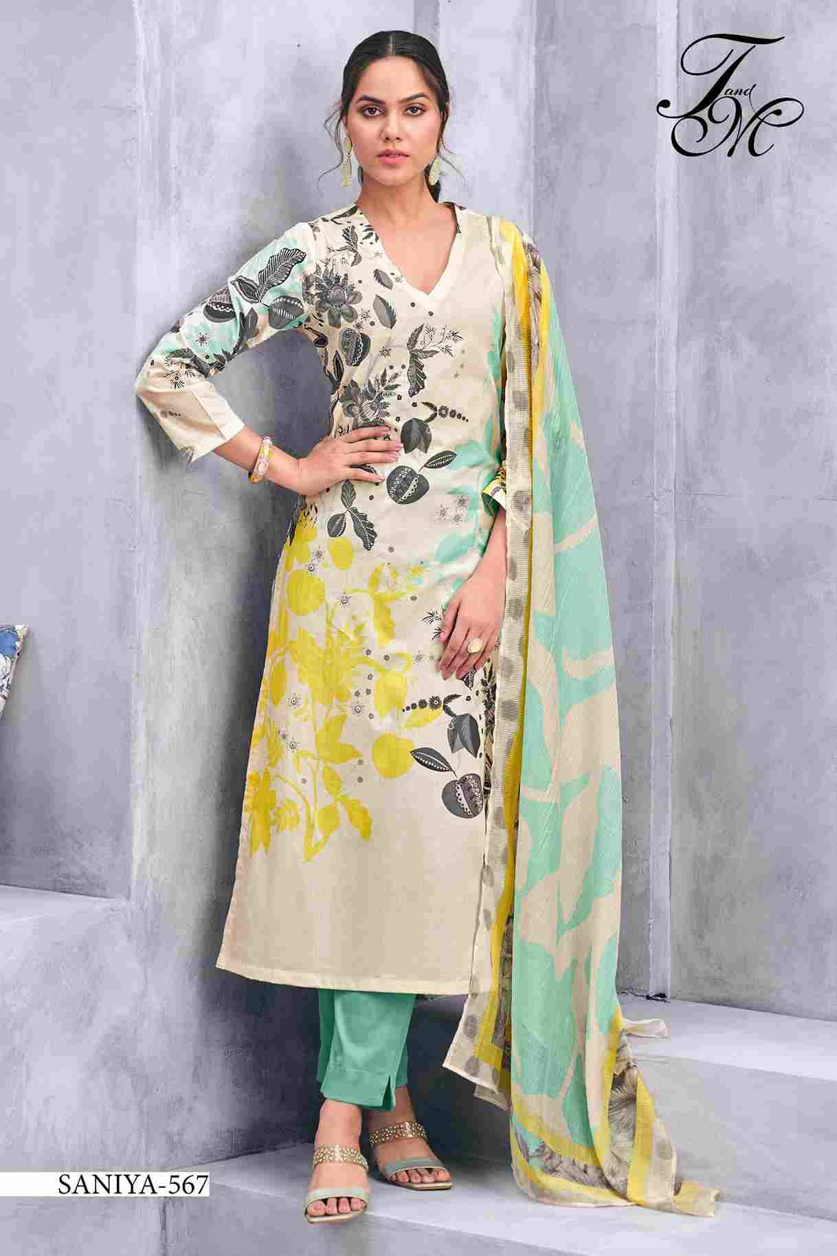 Sanya By T And M Designer Studio Beautiful Festive Suits Colorful Stylish Fancy Casual Wear & Ethnic Wear Pure Lawn Cotton Dresses At Wholesale Price