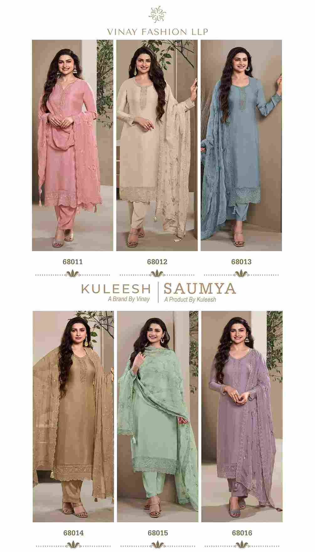 Saumya By Kuleesh 68011 To 68016 Series Designer Festive Suits Collection Beautiful Stylish Fancy Colorful Party Wear & Occasional Wear Silk Dresses At Wholesale Price