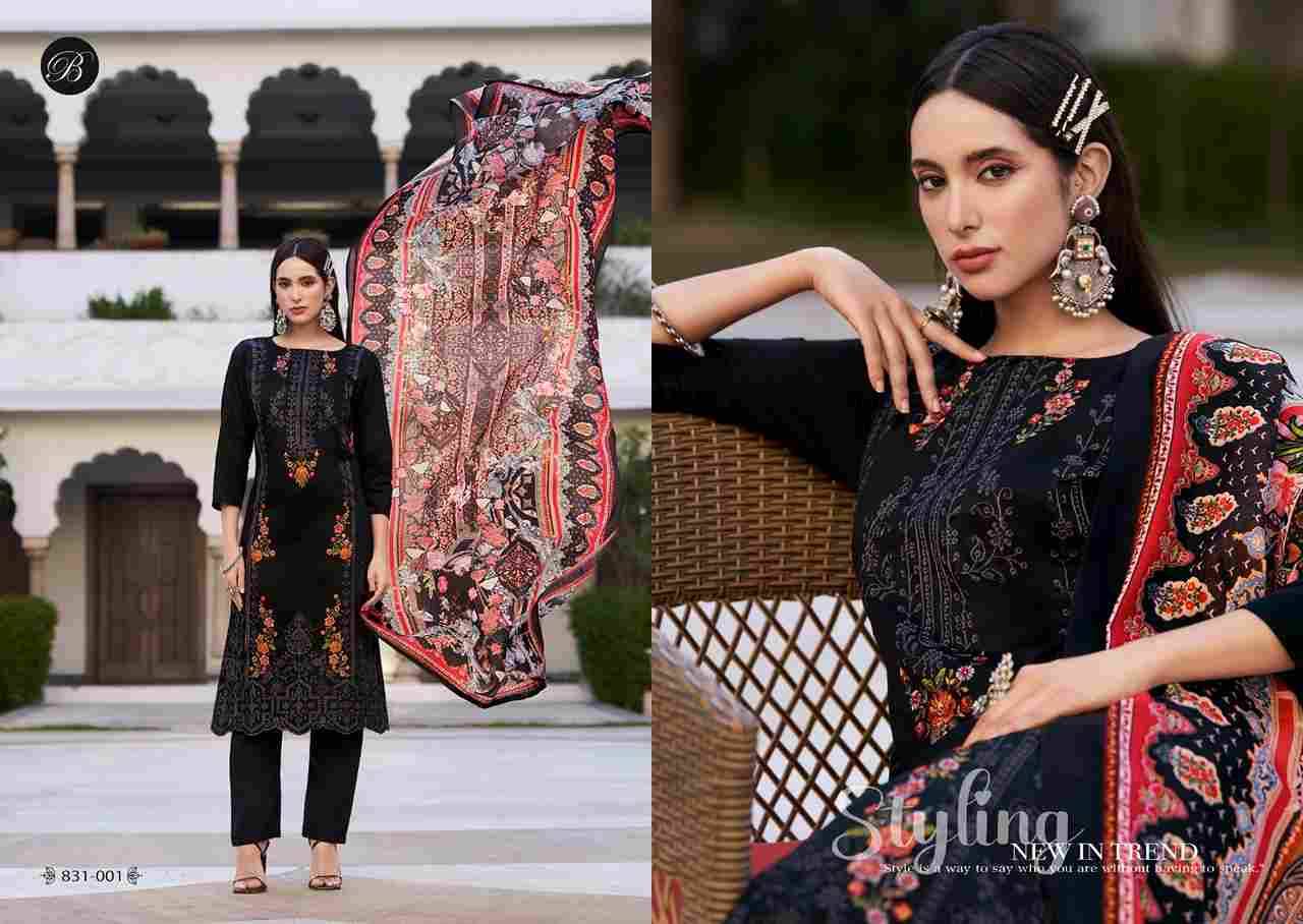 Zarqash Vol-4 By Belliza 831-001 To 831-006 Series Beautiful Festive Suits Stylish Fancy Colorful Casual Wear & Ethnic Wear Pure Jam Print Dresses At Wholesale Price