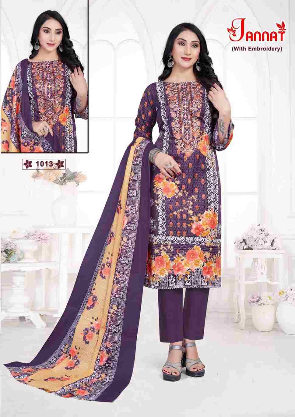 Jannat By Ganesha 1008 To 1015 Series Beautiful Festive Suits Stylish Fancy Colorful Casual Wear & Ethnic Wear Heavy Cotton Print Dresses At Wholesale Price